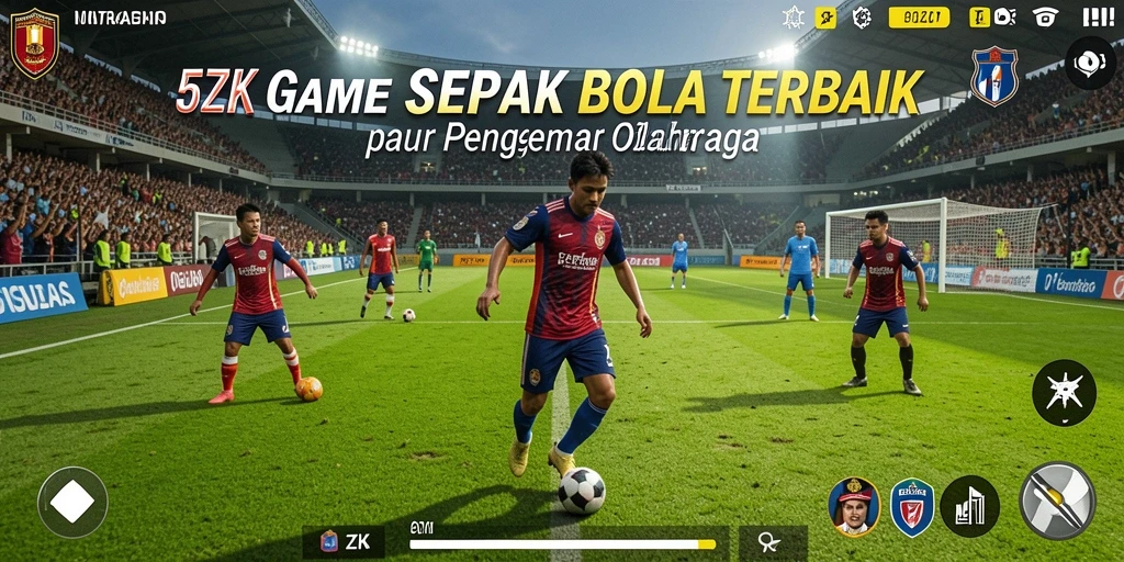 Gameplay seru 5ZK dengan grafis sepak bola yang memukau.