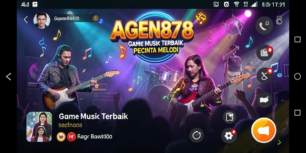 Screenshot AGEN878 menampilkan gameplay seru dan interaktif di genre musik.