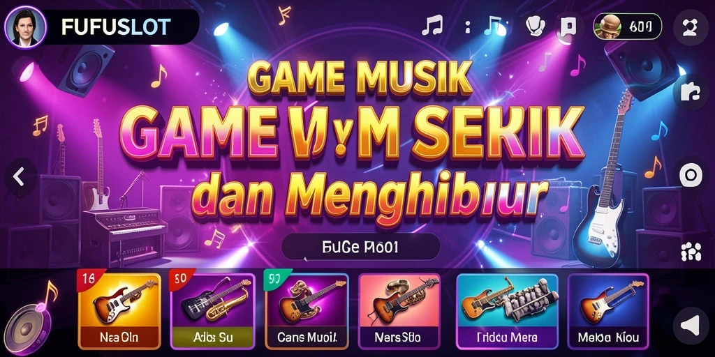 Screenshot gameplay FUFUSLOT menampilkan pemain mengikuti ritme musik yang energik.