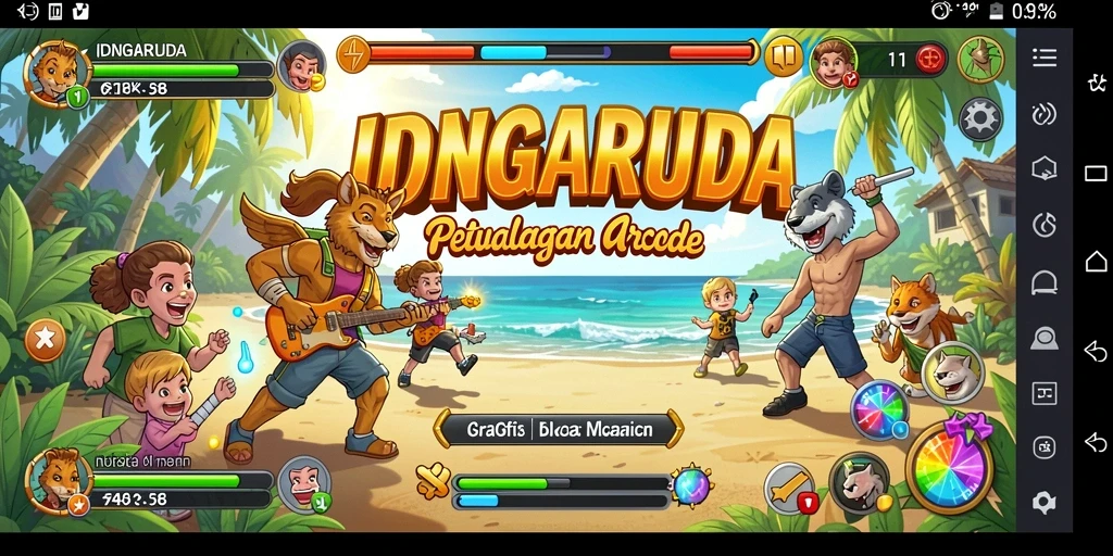Tampilan gameplay seru dari IDNGARUDA yang menampilkan petualangan arcade.