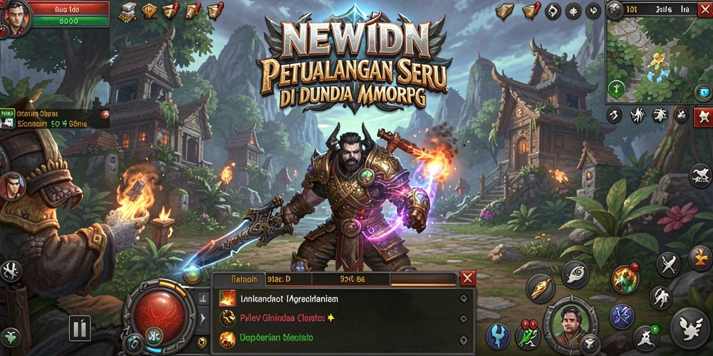 Gameplay menarik dari NEWIDN dalam dunia MMORPG yang luas.