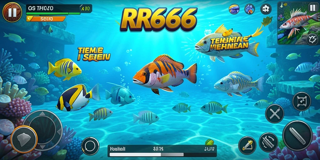Screenshot menampilkan gameplay Tembak Ikan yang seru di RR666.