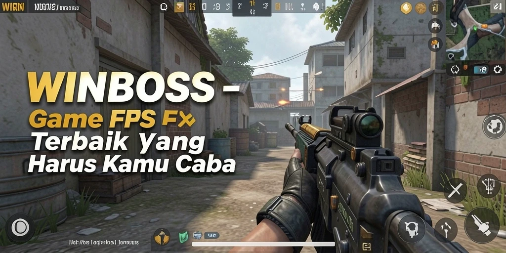 Tangkapan layar dari WINBOSS menampilkan aksi tembak-menembak yang intens.